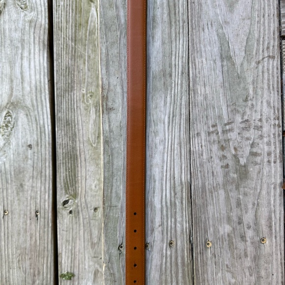 Jos A Bank Leather Belt Brown Marble Dress Business Suit 38 Brass Tone Buckle - Picture 14 of 16